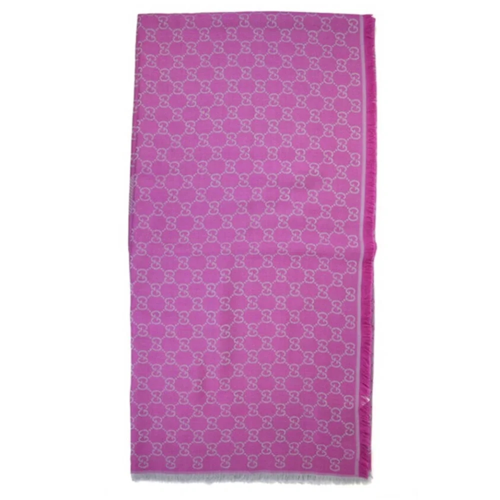 Gucci wool silk GG scarf